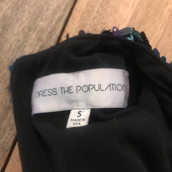 Dress the Population Black Dress with Sequins - Picture 4 of 4